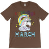 unicorns are born in march cute unicorn T-Shirt
