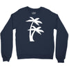 palm tree sticker vinyl decal tropical island beach ocean wall car win Crewneck Sweatshirt