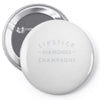 lipstick diamonds champagne Pin-back button