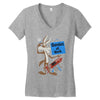 looney tunes genius at work Women's V-Neck T-Shirt