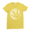 cannabis fingerprinting (white) Ladies Fitted T-Shirt