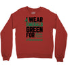 i wear emerald green for liver cancer awareness Crewneck Sweatshirt