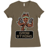 groot grow strong galaxy gym fitness mashup Ladies Fitted T-Shirt