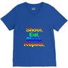 shoot eat sleep repeat gun V-Neck Tee