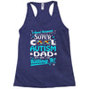 super cool autism dad Racerback Tank