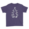 lit af christmas tree Youth Tee