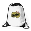 my neighbor jabba Drawstring Bags