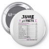 June Girl Facts Gemini Pin-back button
