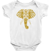 tribal print elephant geometric gold animals cool Baby Onesie
