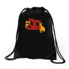 pizza and cats Drawstring Bags