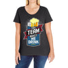 drinking beer Ladies Curvy T-Shirt