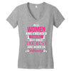 All Women Are Created Equal But Only The Best Are Born In February Women's V-Neck T-Shirt