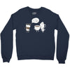 coffee that's always late Crewneck Sweatshirt