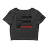 too busy playing fortnite (black) Crop Top
