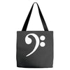 bass cleff funny Tote Bags