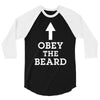 obey the beard funny 3/4 Sleeve Shirt
