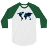 World Map Design 3/4 Sleeve Shirt