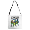x turtles, mutants in a half shell Adjustable Strap Totes
