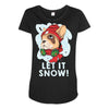let it snow Maternity Scoop Neck T-shirt