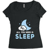 All You Need is Sleep Women's Triblend Scoop T-shirt