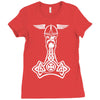 thorshammer mj&ouml;lnir odin wikinger germanen Ladies Fitted T-Shirt