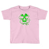 celtic green clover skull patch, irish biker patches Toddler T-shirt