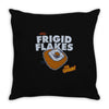frigid flakes Throw Pillow