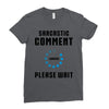 sarcastic comment loading Ladies Fitted T-Shirt