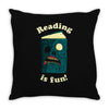 reading is fun Throw Pillow