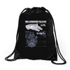 millennium falcon blueprint Drawstring Bags