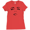 girl eye face black Ladies Fitted T-Shirt