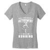i will be running Women's V-Neck T-Shirt