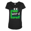 word muncher Maternity Scoop Neck T-shirt