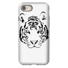 white tiger black print iPhone 8