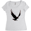 black raven with red eye Women's Triblend Scoop T-shirt