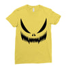 pumpkin face Ladies Fitted T-Shirt