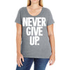 never give up 2 Ladies Curvy T-Shirt