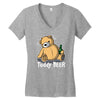 teddy beer Women's V-Neck T-Shirt