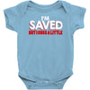 i'm saved but i cuss a little Baby Bodysuit