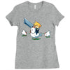mighty hero atop a chicken Ladies Fitted T-Shirt