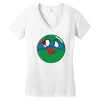 who watches the pizza Women's V-Neck T-Shirt