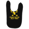peanut butter jelly time banana Baby Bibs