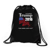 trump 2016 election make america great again Drawstring Bags
