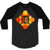 orange 18 3/4 Sleeve Shirt