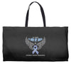 my hero is now my angel stomach cancer awareness Weekender Totes