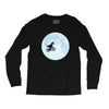 Biker Dinosaur - Dinosaur Riding A Bike To The Moon Long Sleeve Shirts