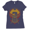 skull pirate Ladies Fitted T-Shirt