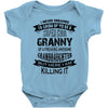 Super Cool Granny Of A Freaking Awesome Granddaughter Baby Onesie