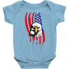 american eagle usa flag head Baby Onesie