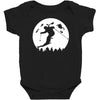 skiier moon moonlight silhouett Baby Bodysuit